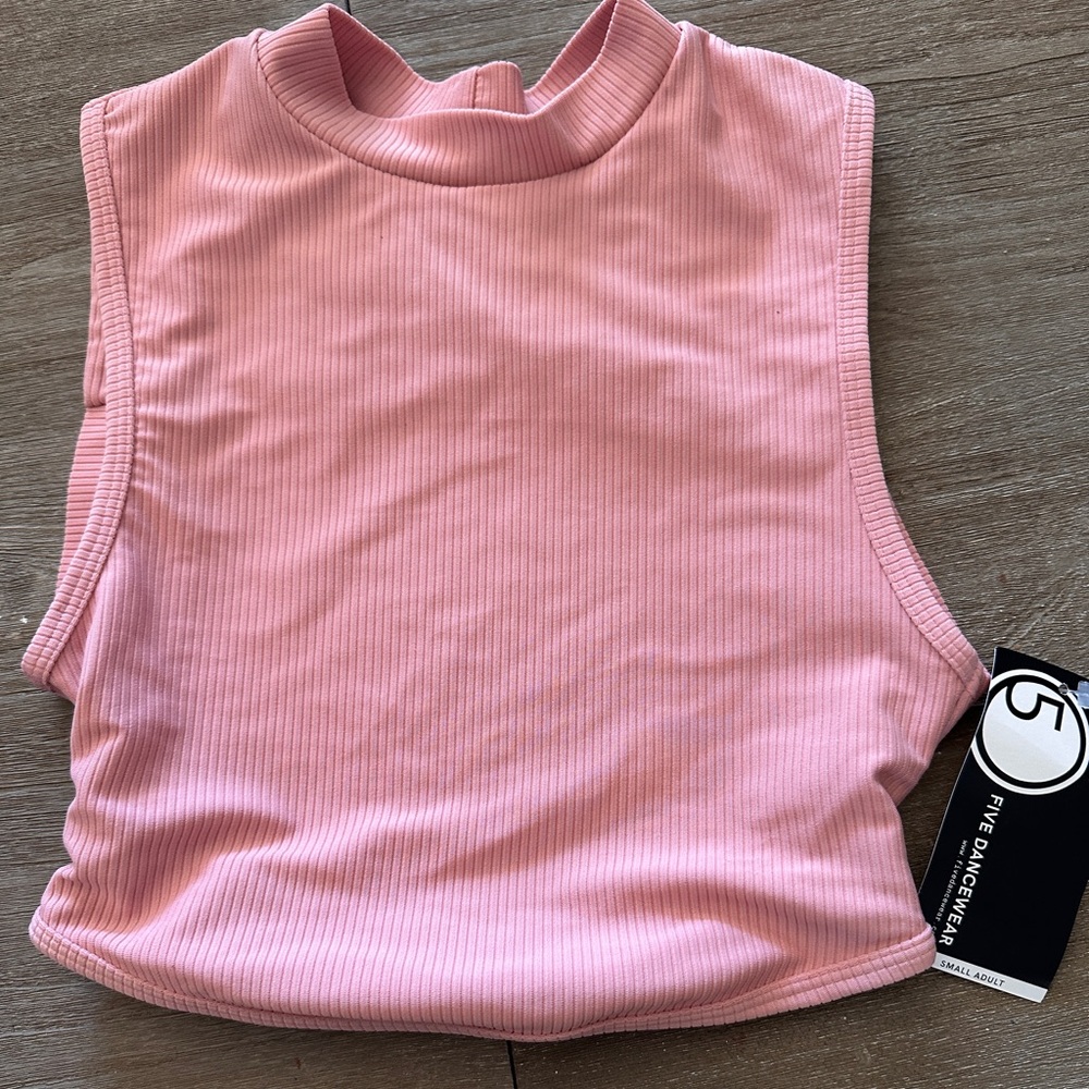 NWT Five Dancewear Pink Crop Too Size Small Adult